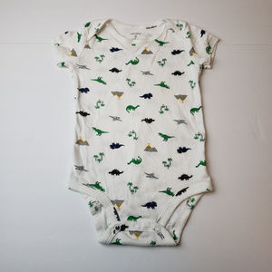 Carter's Boys Dinosaur Onesie Size 9 Months White
